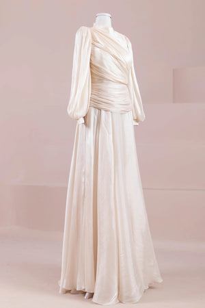 Vela Tesettür Abiye - FioraofDress - tesettur - abiye - Taş Renk - 38 - hijab - evening - dress