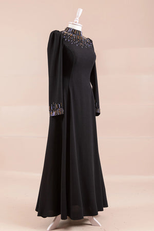 Velna Tesettür Abiye - FioraofDress - tesettur - abiye - Siyahh - 38 - hijab - evening - dress