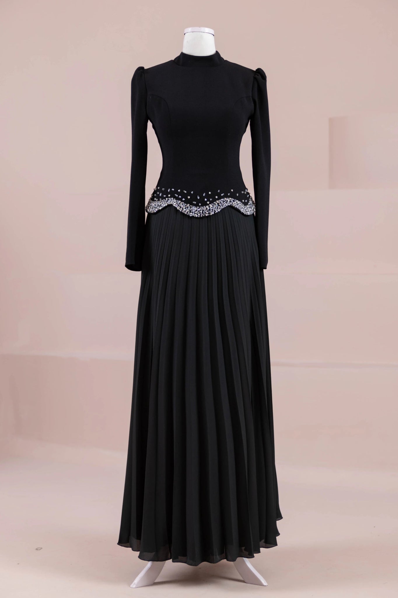 Velor Tesettur Abiye - FioraofDress - tesettur - abiye - Siyahh - 38 - hijab - evening - dress