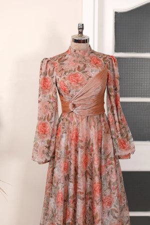 Vera Abiye - FioraofDress - tesettur - abiye - 38 - Çiçekli - hijab - evening - dress