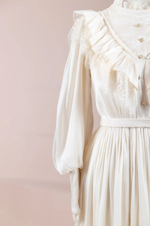 Vintage Tesettür Abiye - FioraofDress - tesettur - abiye - krem - 36 - hijab - evening - dress