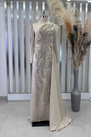 Yaprak Tesettür Abiye - FioraofDress - tesettur - abiye - GOLD - 38 - hijab - evening - dress
