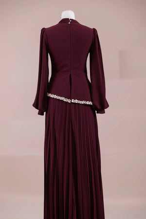 Zela Tesettür Abiye - FioraofDress - tesettur - abiye - BORDO - 38 - hijab - evening - dress