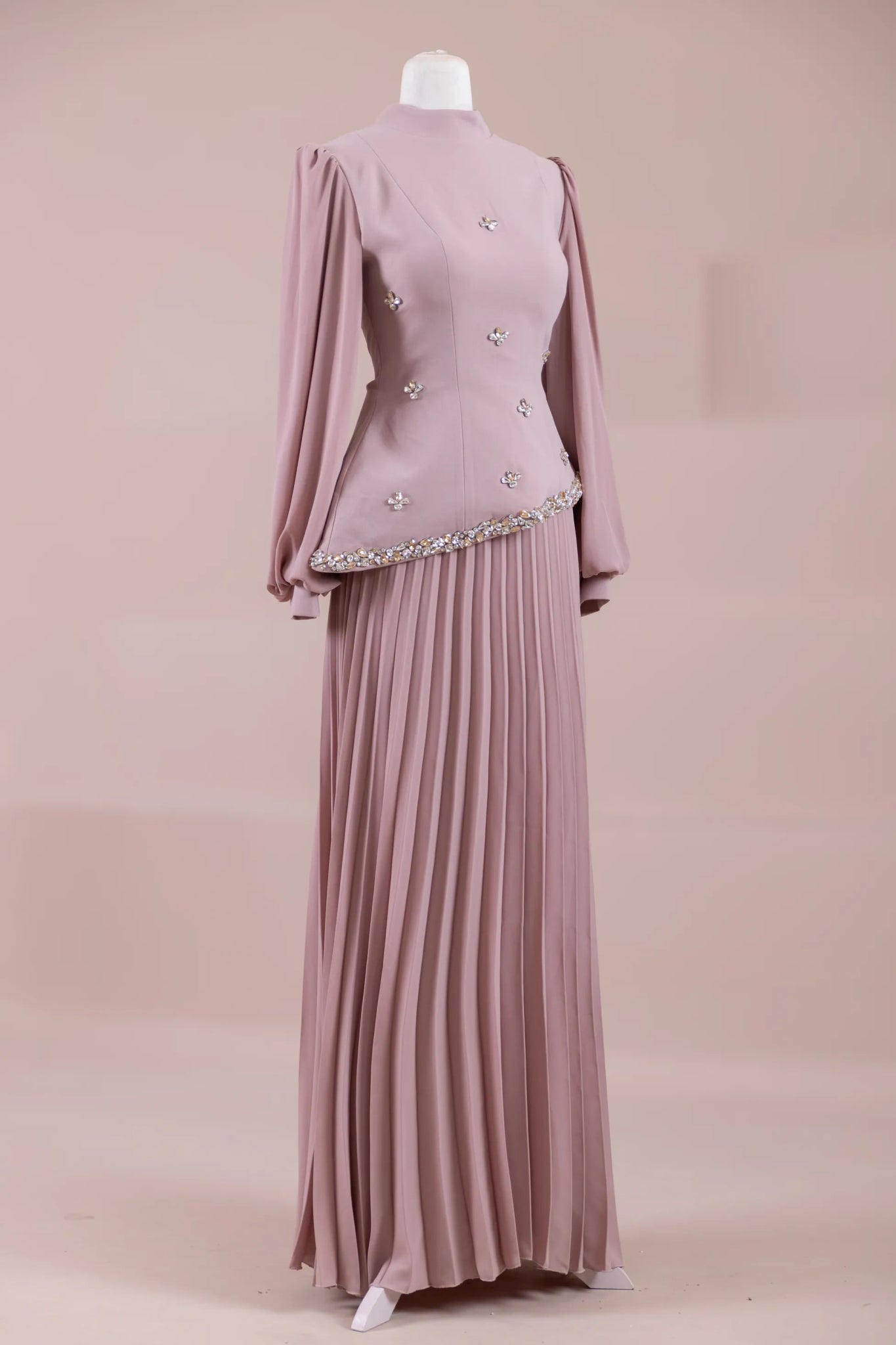 Zela Tesettür Abiye - FioraofDress - tesettur - abiye - Pudra - 38 - hijab - evening - dress