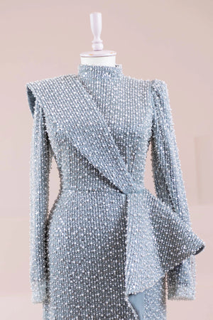 Ziva Tesettür Abiye - FioraofDress - tesettur - abiye - mint - 38 - hijab - evening - dress