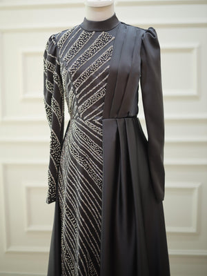 Adel Tesettür Abiye - FioraofDress - tesettur - abiye - gri - 48 - hijab - evening - dress