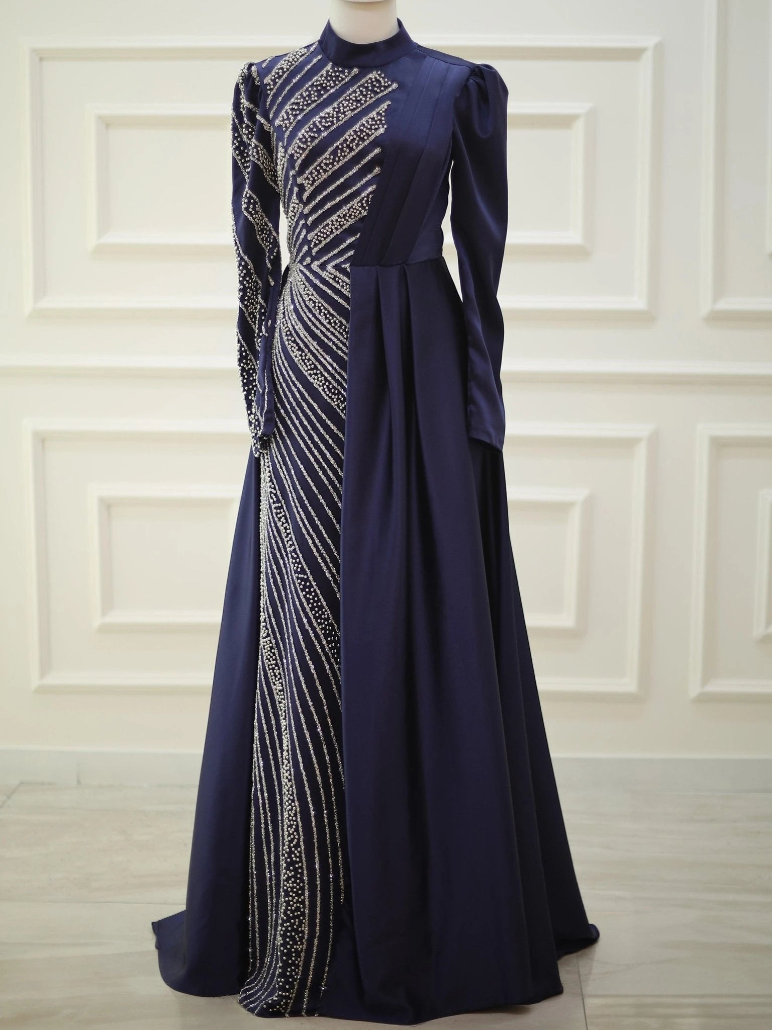 Adel Tesettür Abiye - FioraofDress - tesettur - abiye - lacivert - 48 - hijab - evening - dress