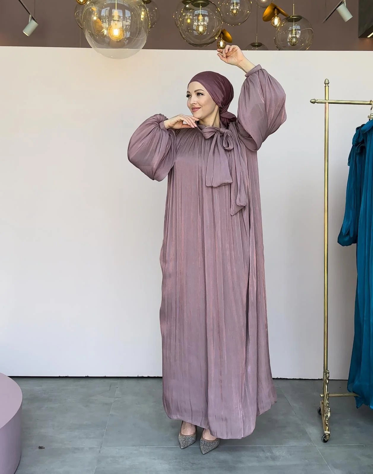 Aditya Tesettür Abiye - FioraofDress - tesettur - abiye - 44 - Pudra - hijab - evening - dress