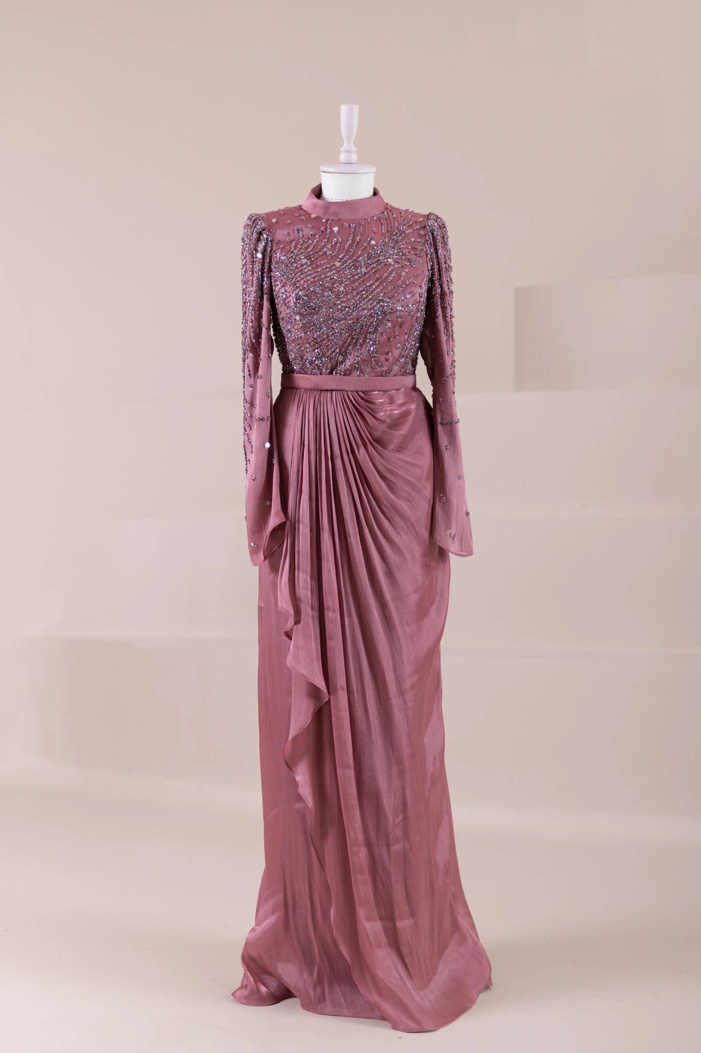 Ahenk Tesettür Abiye - FioraofDress - tesettur - abiye - Berry - 38 - hijab - evening - dress