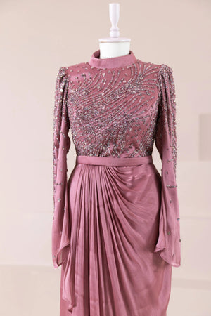 Ahenk Tesettür Abiye - FioraofDress - tesettur - abiye - Berry - 38 - hijab - evening - dress