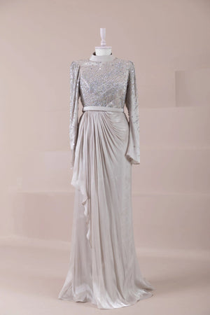 Ahenk Tesettür Abiye - FioraofDress - tesettur - abiye - BEJ - 38 - hijab - evening - dress