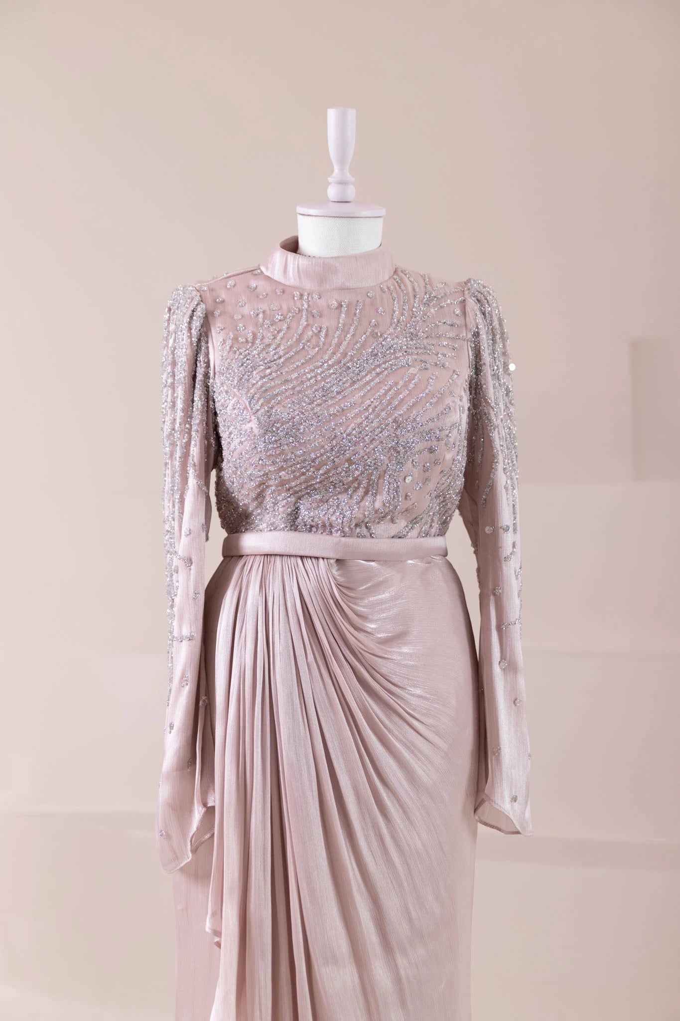 Ahenk Tesettür Abiye - FioraofDress - tesettur - abiye - Pudra - 38 - hijab - evening - dress