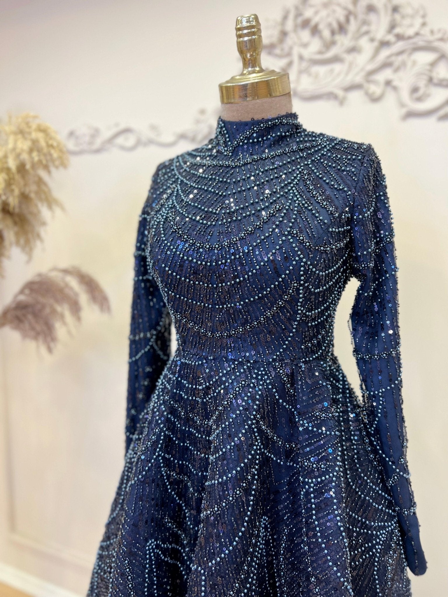 Alinda Tesettür Abiye Lacivert - FioraofDress - tesettur - abiye - 48 - hijab - evening - dress