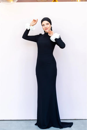 Allegra Tesettür Abiye - FioraofDress - tesettur - abiye - 44 - Siyahh - hijab - evening - dress