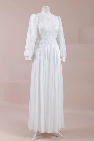 Alora Tesettür Abiye - FioraofDress - tesettur - abiye - Beyaz - 38 - hijab - evening - dress