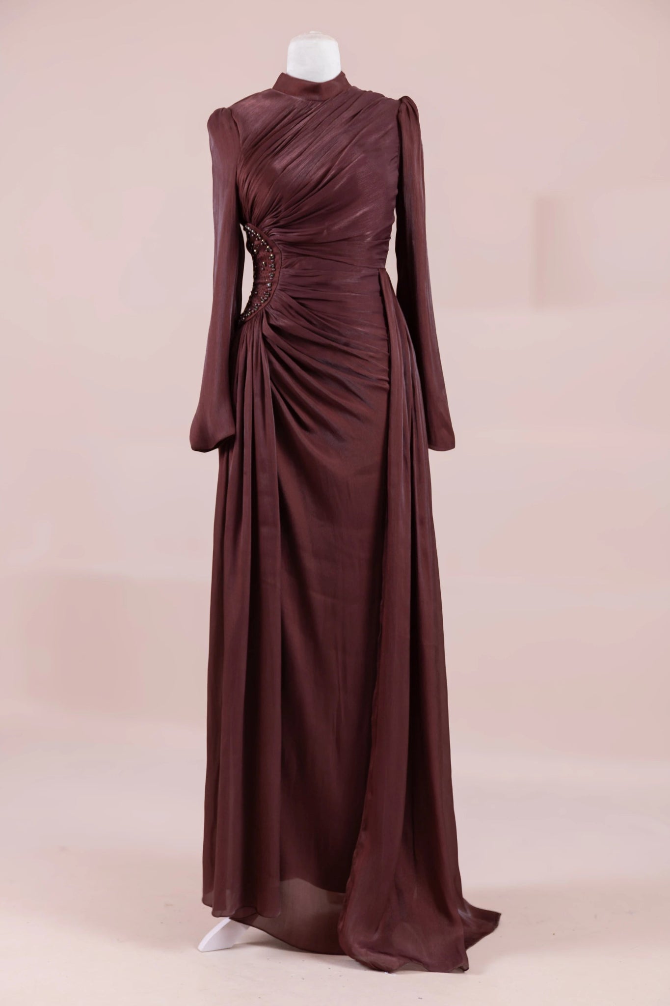 Amaris Tesettür Abiye - FioraofDress - tesettur - abiye - bery burgundy - 38 - hijab - evening - dress