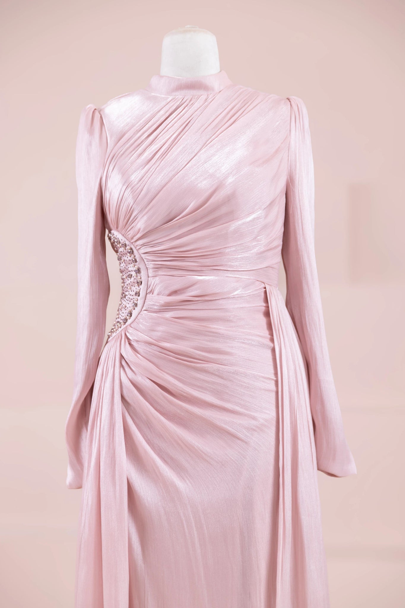 Amaris Tesettür Abiye - FioraofDress - tesettur - abiye - Pudra - 38 - hijab - evening - dress