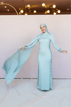 Anetta Tesettür Abiye - FioraofDress - tesettur - abiye - 46 - Su Yeşili - hijab - evening - dress