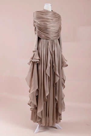 Aréa Tesettür Abiye - FioraofDress - tesettur - abiye - VİZON - 38 - hijab - evening - dress