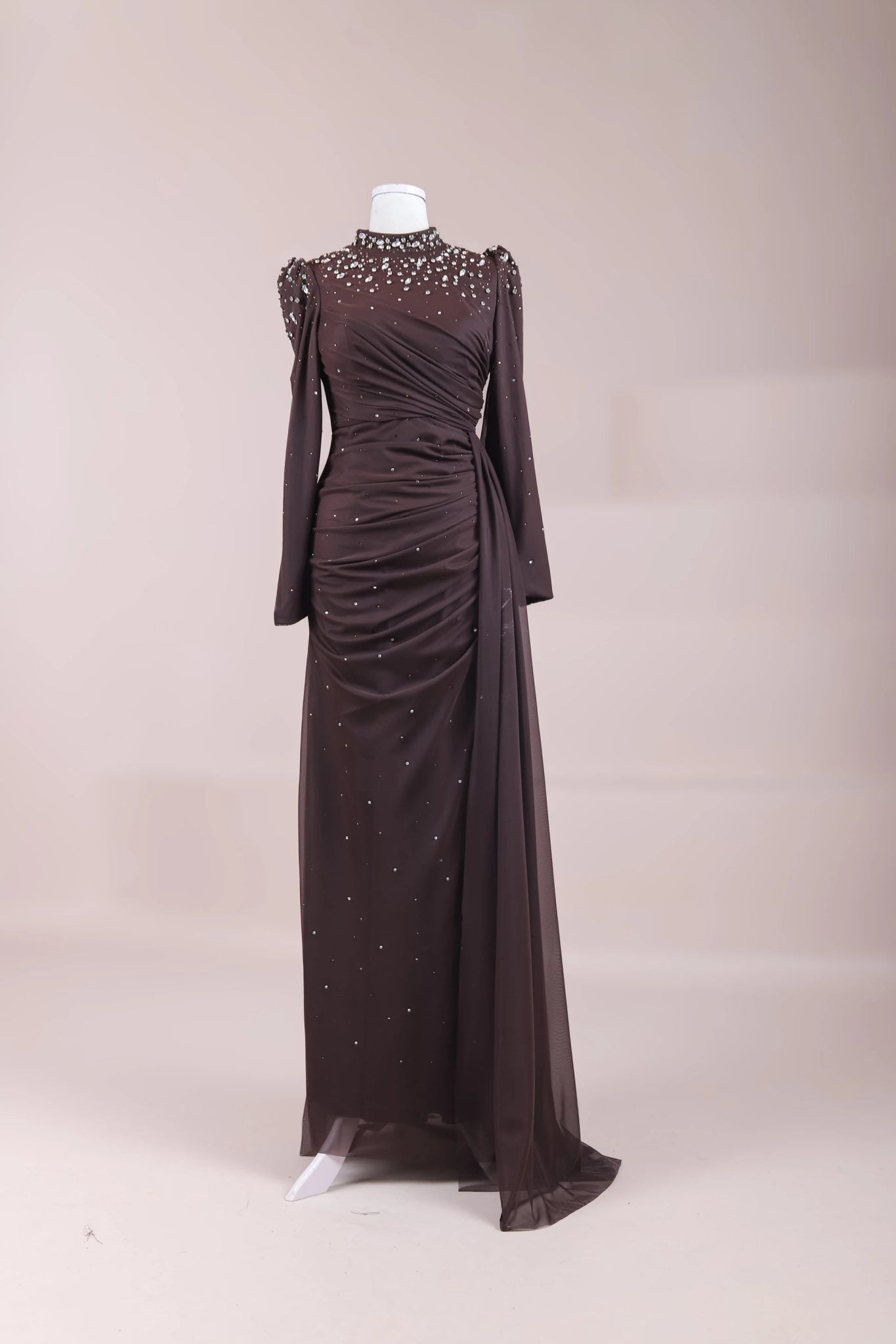 Aris Tesettür Abiye - FioraofDress - tesettur - abiye - KAHVERENGİ - 38 - hijab - evening - dress