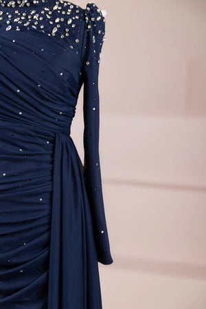 Aris Tesettür Abiye - FioraofDress - tesettur - abiye - lacivert - 38 - hijab - evening - dress