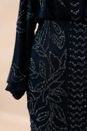 Asel Tesettür Abiye - FioraofDress - tesettur - abiye - LACİVERT - 38 - hijab - evening - dress