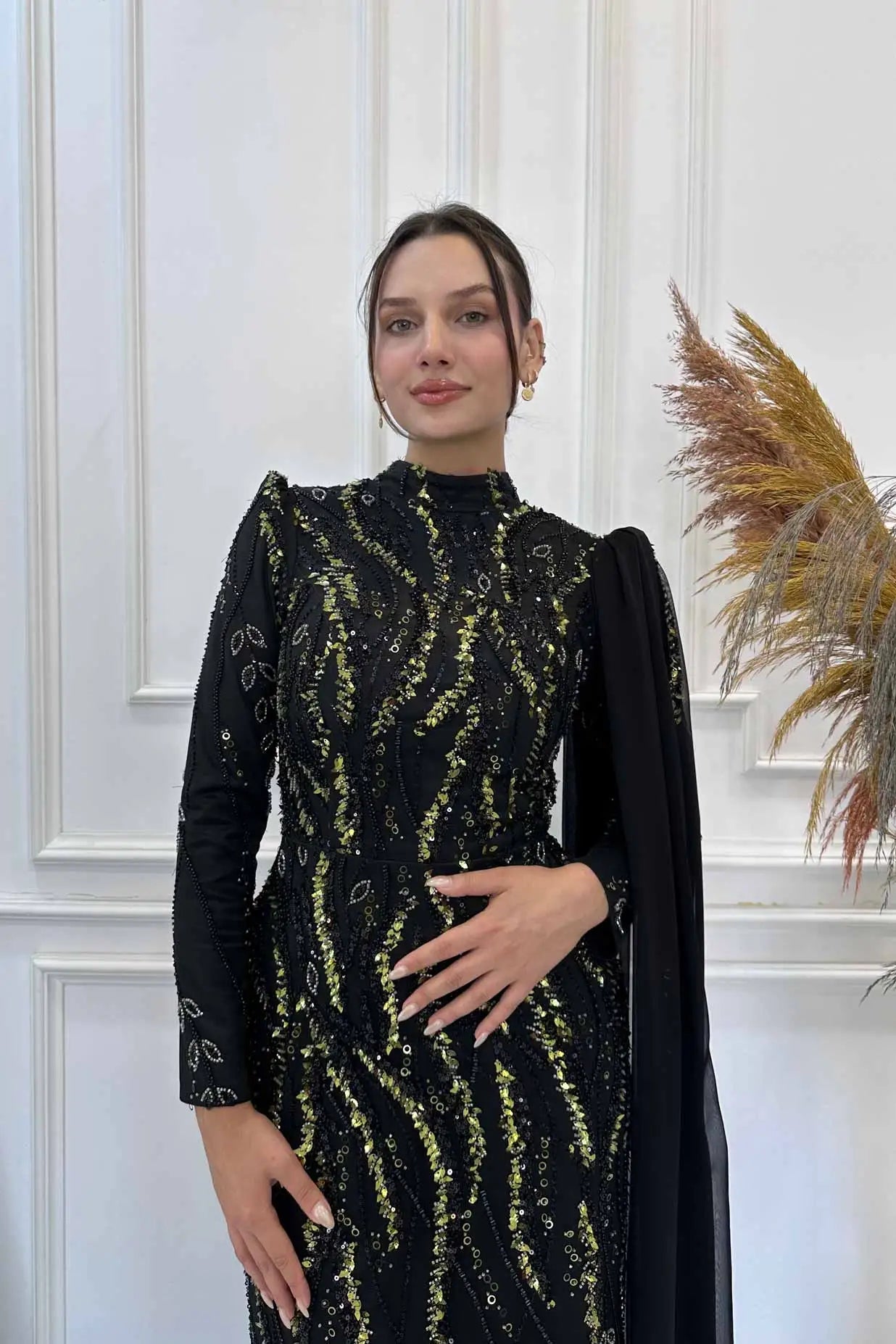 Aybike Tesettür Abiye - FioraofDress - tesettur - abiye - YEŞİL - 38 - hijab - evening - dress