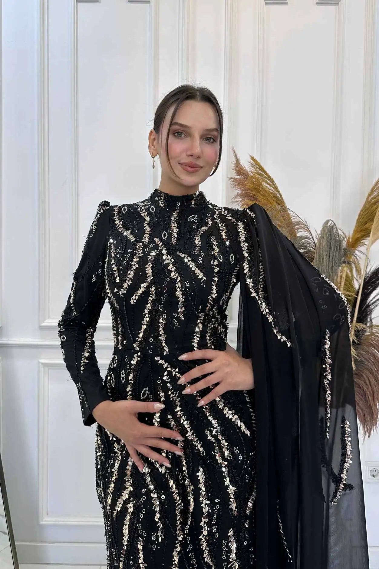 Aybike Tesettür Abiye - FioraofDress - tesettur - abiye - rose - 38 - hijab - evening - dress