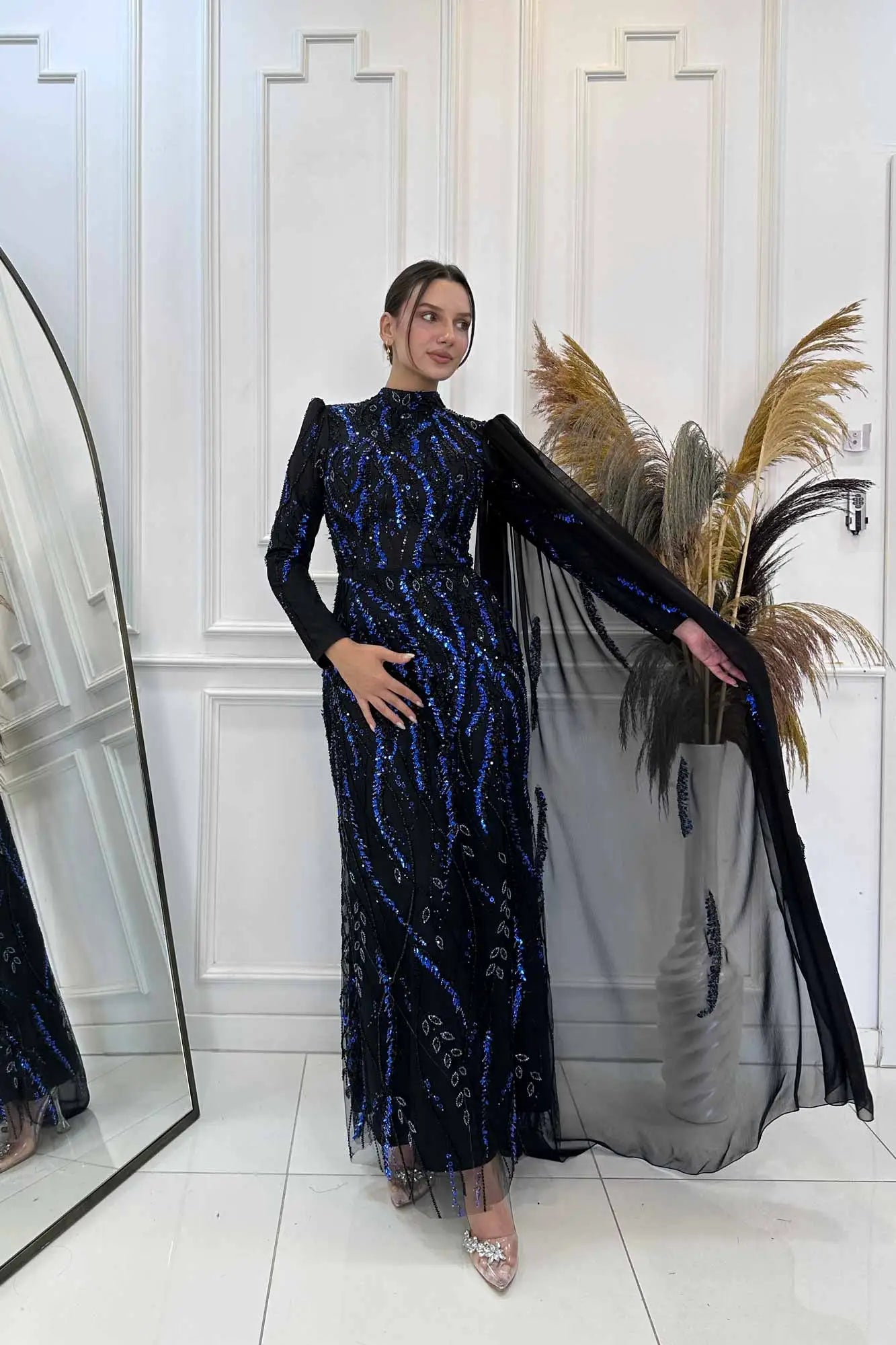 Aybike Tesettür Abiye - FioraofDress - tesettur - abiye - SAX - 38 - hijab - evening - dress