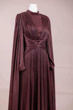 Ayrez Tesettür Abiye - FioraofDress - tesettur - abiye - bery burgundy - 38 - hijab - evening - dress