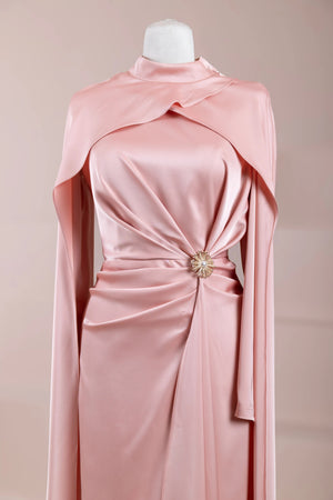 Ayza Tesettür Abiye - FioraofDress - tesettur - abiye - Pudra - 38 - hijab - evening - dress