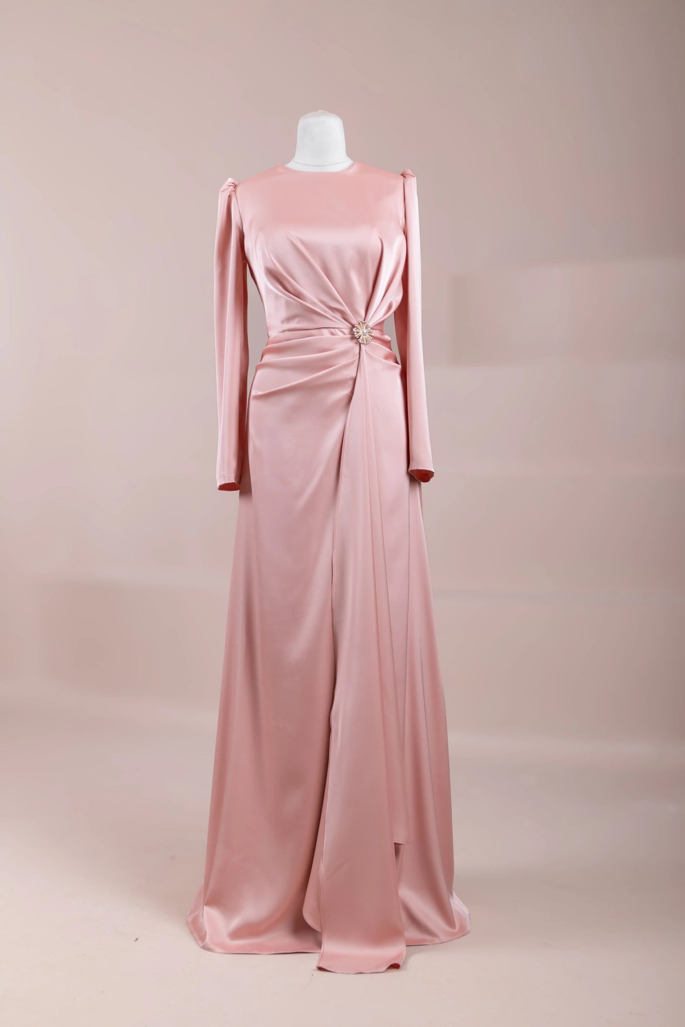 Ayza Tesettür Abiye - FioraofDress - tesettur - abiye - Pudra - 38 - hijab - evening - dress