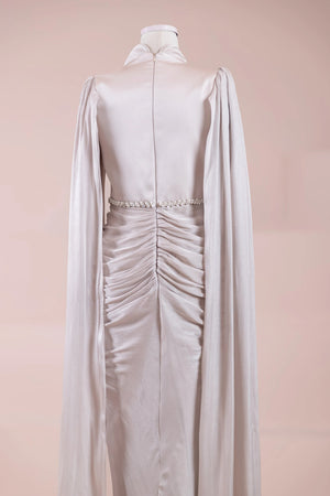 Belin Tesettür Abiye - FioraofDress - tesettur - abiye - BEJ - 36 - hijab - evening - dress