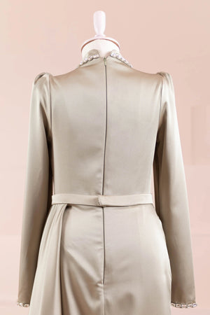 Beril Tesettür Abiye - FioraofDress - tesettur - abiye - Yağ Yeşili - 38 - hijab - evening - dress