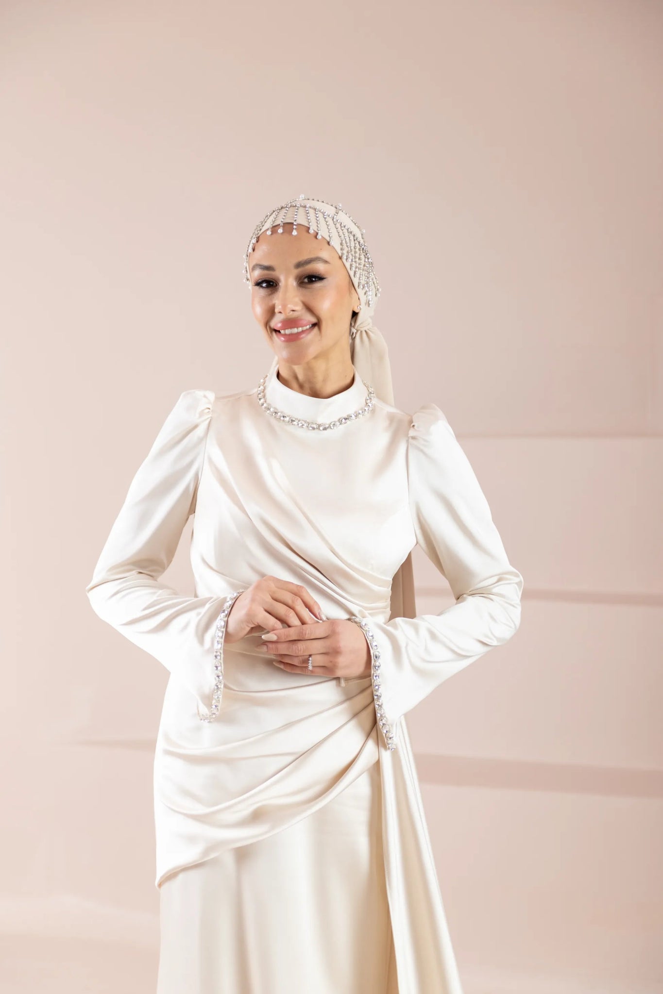 Beril Tesettür Abiye - FioraofDress - tesettur - abiye - bejj - 38 - hijab - evening - dress