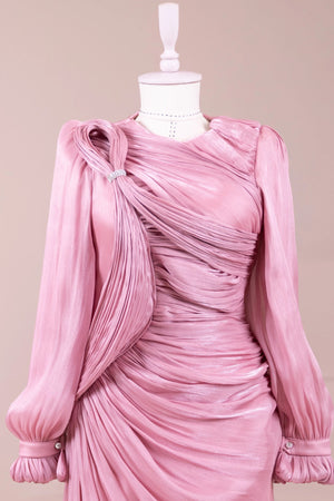 Bloom Tesettür Abiye - FioraofDress - tesettur - abiye - PEMBE - 38 - hijab - evening - dress