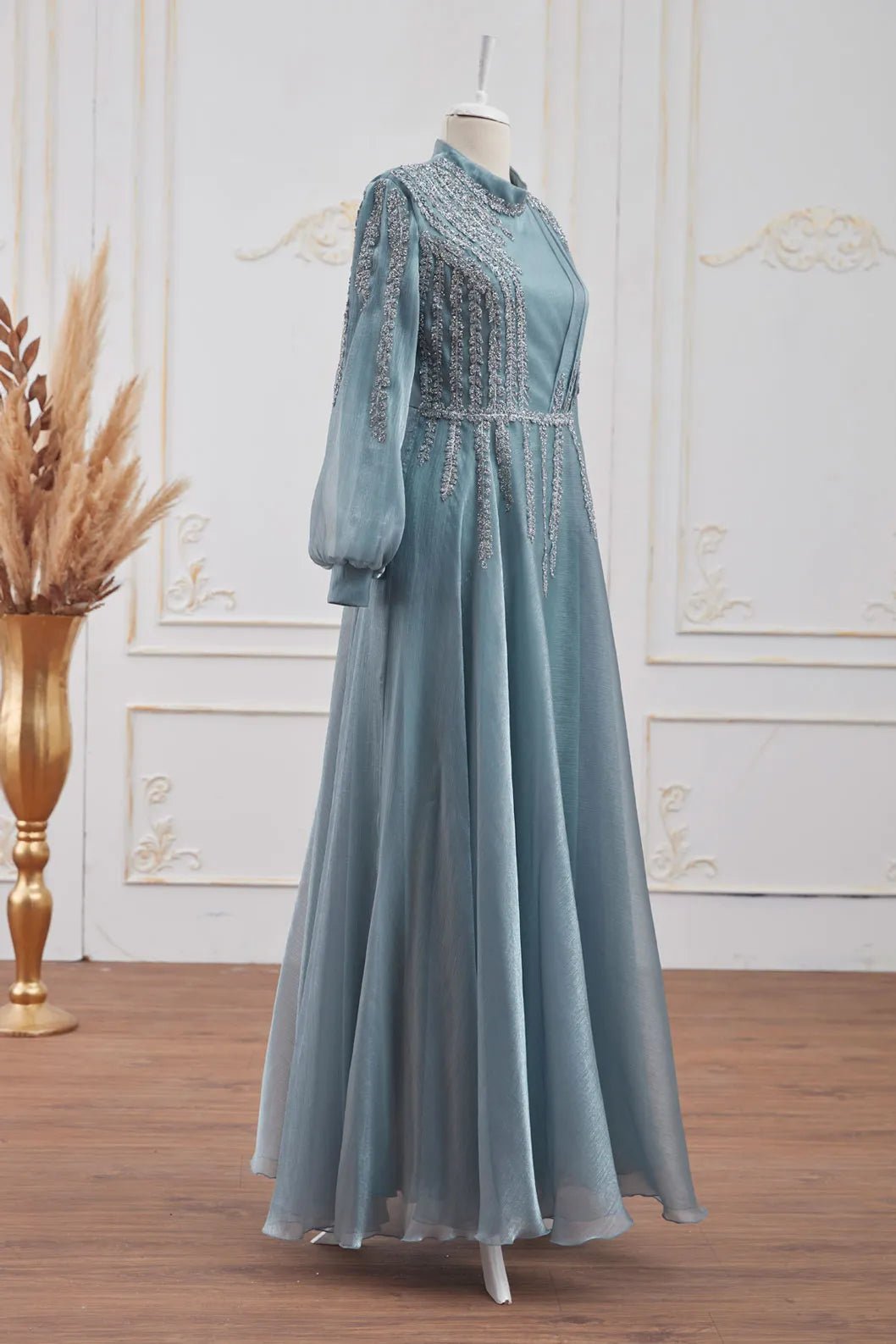 Çağla Tesettür Abiye - FioraofDress - tesettur - abiye - MAVİ - 38 - hijab - evening - dress
