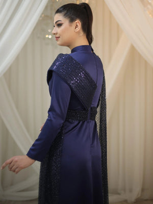 Carmen Tesettür Abiye - FioraofDress - tesettur - abiye - 48 - lacivert - hijab - evening - dress