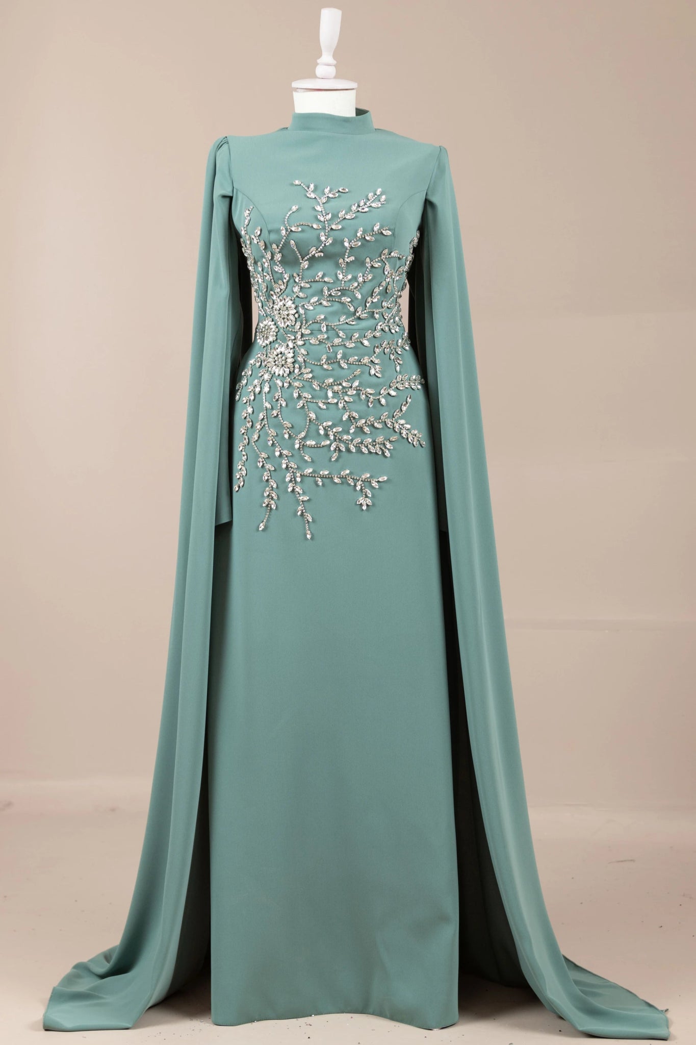 Celestia Tesettür Abiye - FioraofDress - tesettur - abiye - Çagla yeşili - 38 - hijab - evening - dress