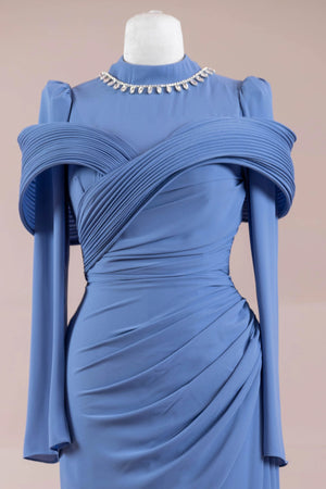 Charm Tesettür Abiye - FioraofDress - tesettur - abiye - Mavii - 36 - hijab - evening - dress