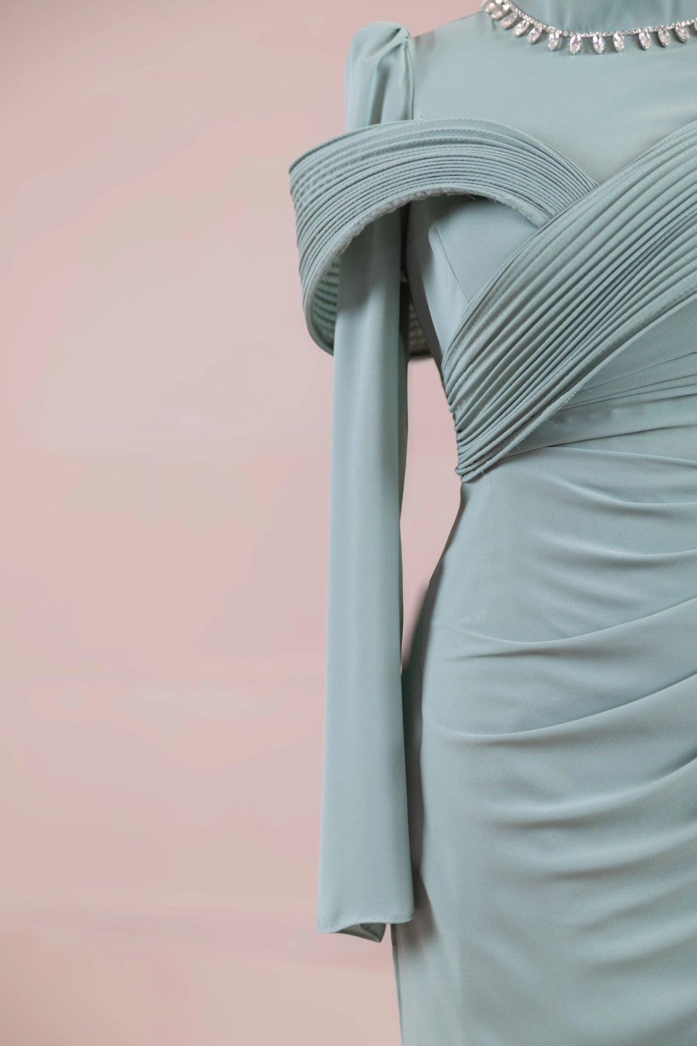 Charm Tesettür Abiye - FioraofDress - tesettur - abiye - mint - 36 - hijab - evening - dress