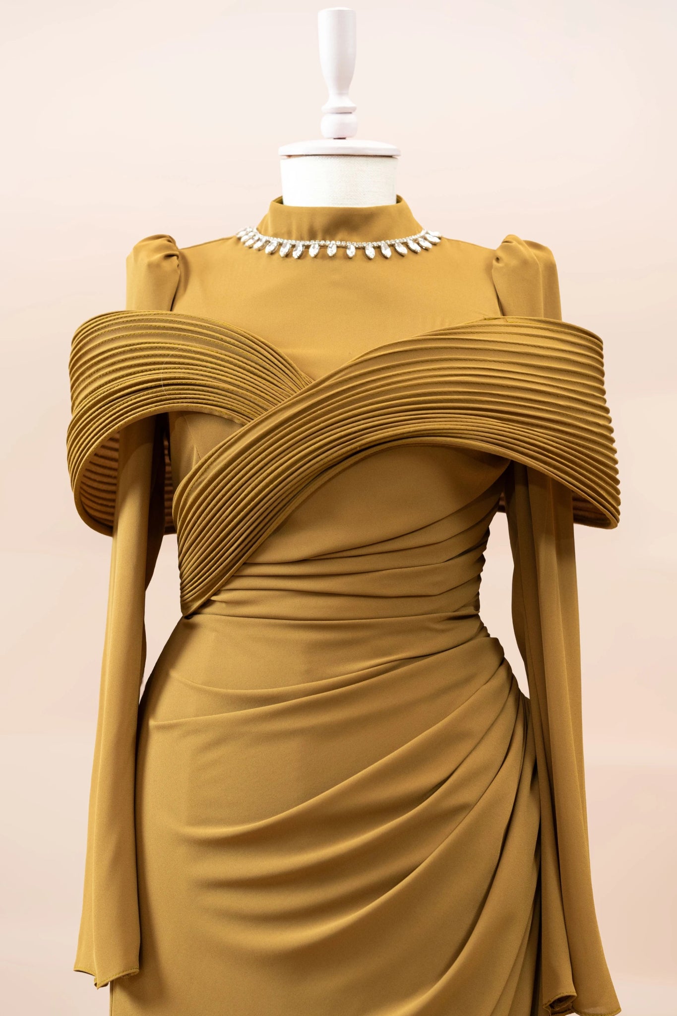 Charm Tesettür Abiye - FioraofDress - tesettur - abiye - Hardal - 36 - hijab - evening - dress