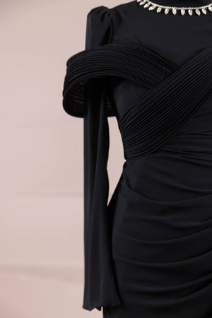 Charm Tesettür Abiye - FioraofDress - tesettur - abiye - Siyahh - 36 - hijab - evening - dress