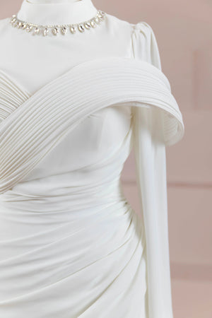 Charm Tesettür Abiye - FioraofDress - tesettur - abiye - Beyaz - 36 - hijab - evening - dress