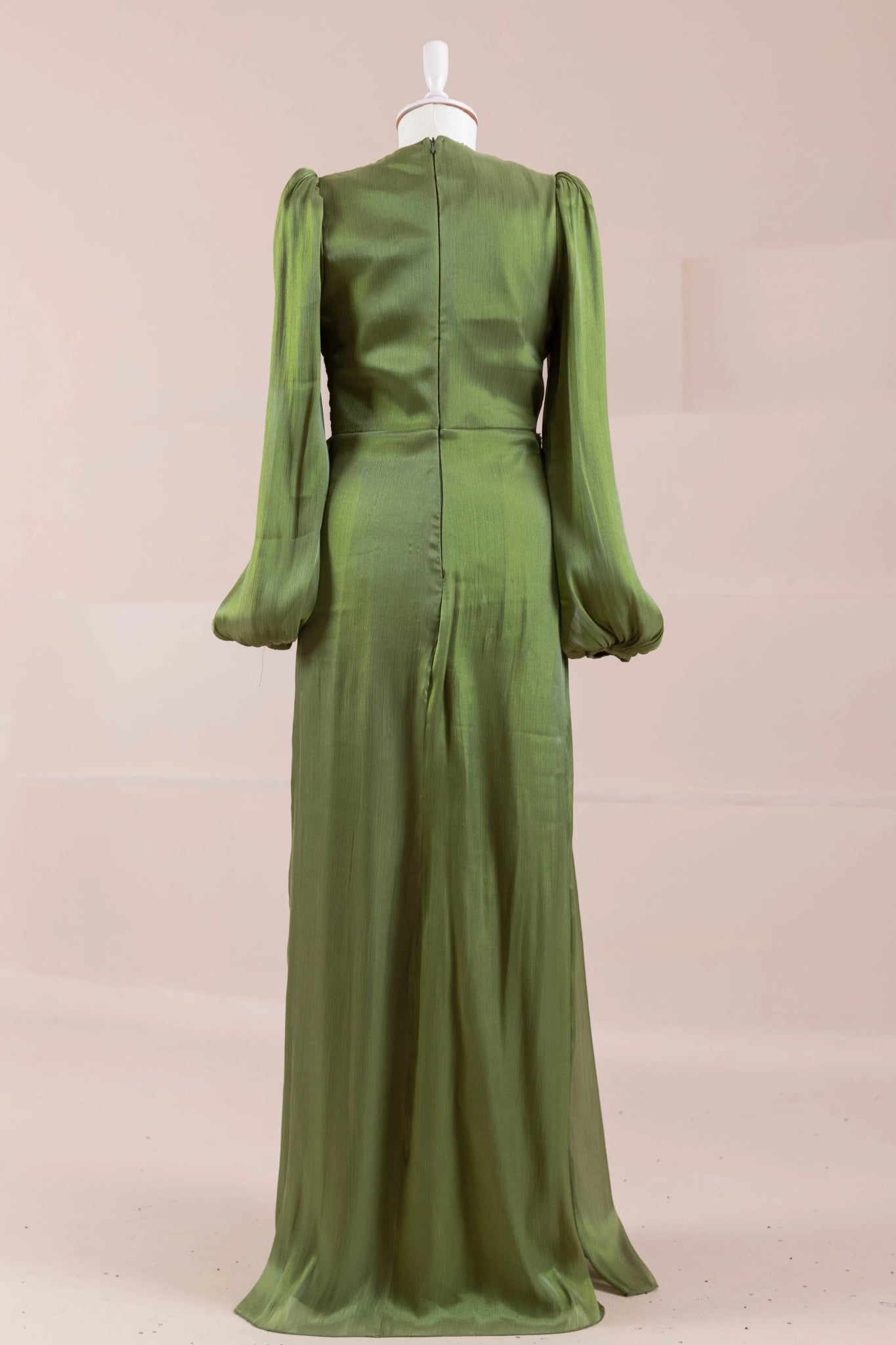 Çiçekli Lotus Tesettür Abiye - FioraofDress - tesettur - abiye - Çimen yeşili - 38 - hijab - evening - dress