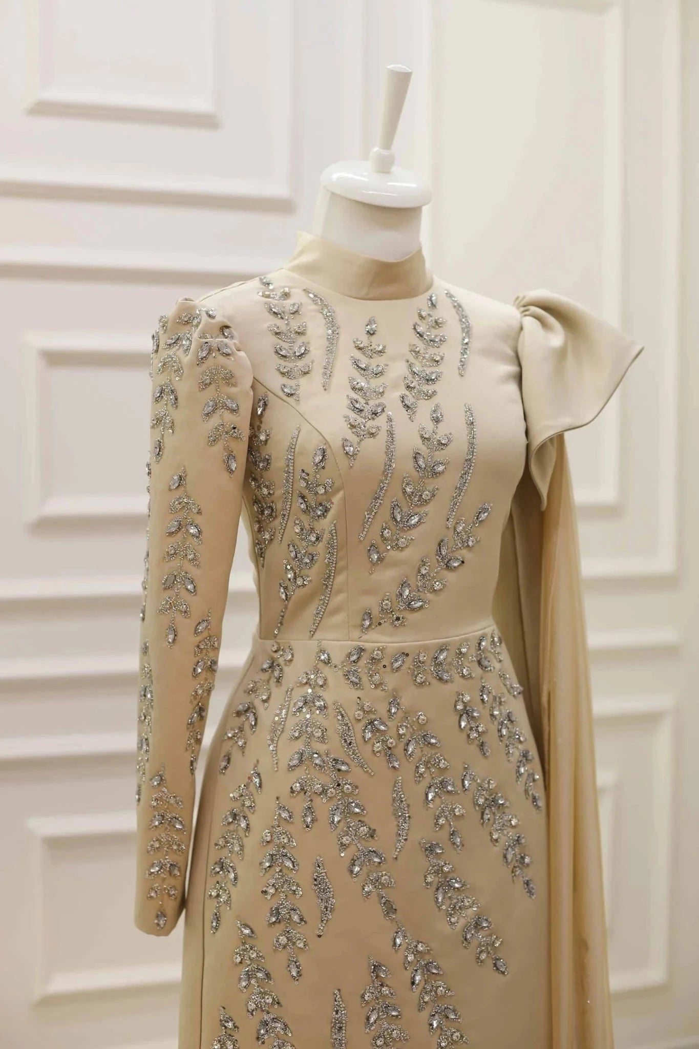 Cindy Tesettür Abiye - FioraofDress - tesettur - abiye - 48 - GOLD - hijab - evening - dress