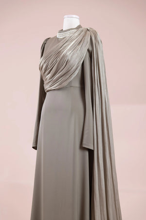 Daisy Tesettür Abiye - FioraofDress - tesettur - abiye - haki - 36 - hijab - evening - dress