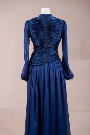 Dalia Tesettür Abiye - FioraofDress - tesettur - abiye - LACİVERT - 38 - hijab - evening - dress