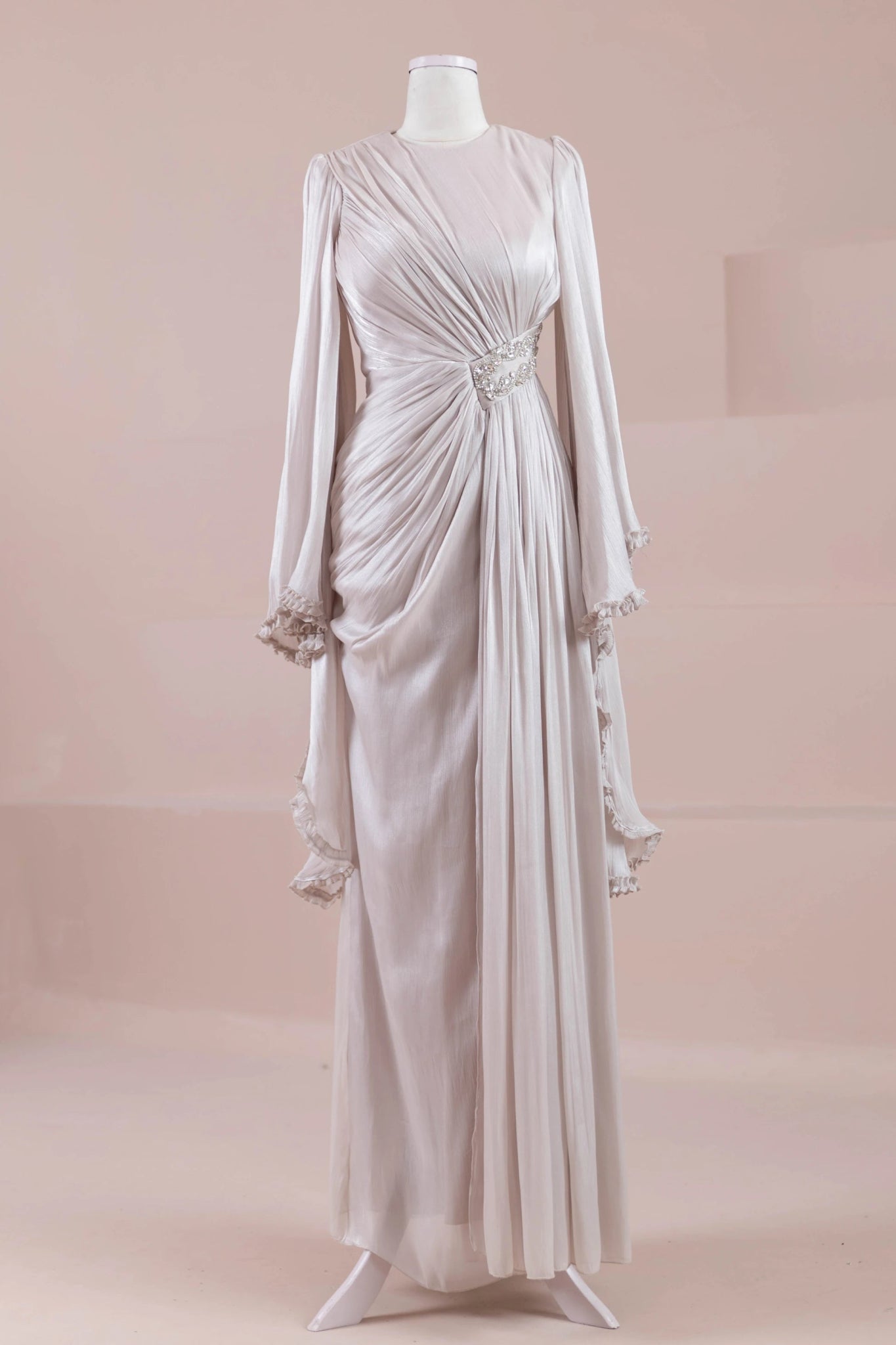 Dera Tesettür Abiye - FioraofDress - tesettur - abiye - Ekru - 38 - hijab - evening - dress