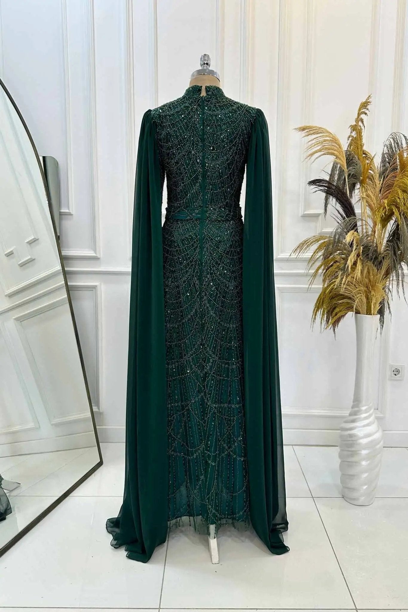 Devin Tesettür Abiye - FioraofDress - tesettur - abiye - 48 - zümrüt - hijab - evening - dress